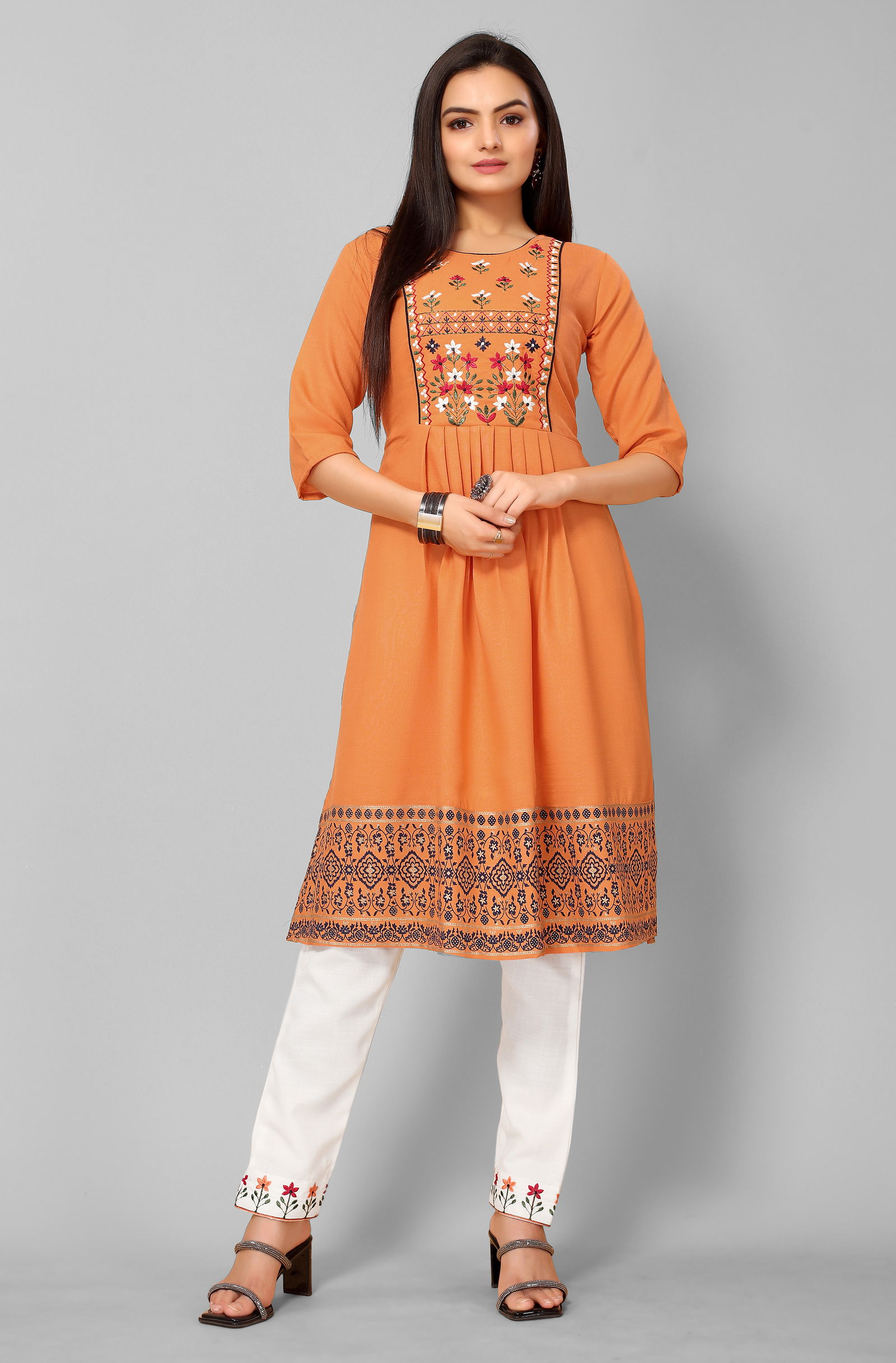 Neha 43535 Casual Cotton Kurti With Bottom Collection
